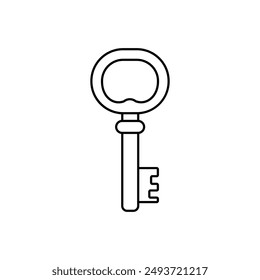 Vector de icono de llave. Señal de la ilustración Lock. Símbolo o logotipo cerrado.