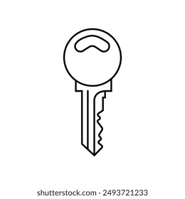 Vector de icono de llave. Señal de la ilustración Lock. Símbolo o logotipo cerrado.