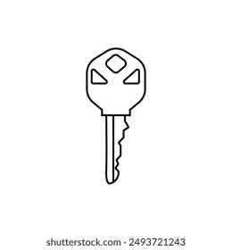 Key icon vector. Lock iluustartion sign. Closed symbol or logo.