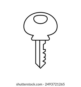Vector de icono de llave. Señal de la ilustración Lock. Símbolo o logotipo cerrado.