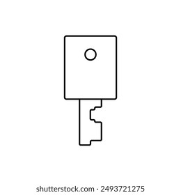 Vector de icono de llave. Señal de la ilustración Lock. Símbolo o logotipo cerrado.