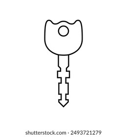 Vector de icono de llave. Señal de la ilustración Lock. Símbolo o logotipo cerrado.