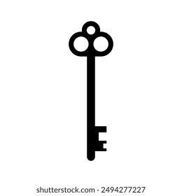 Vector de icono de llave. Señal de la ilustración Lock. Símbolo o logotipo cerrado.