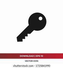 Key icon vector. Lock or unlock sign