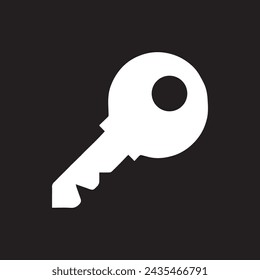 Key icon vector. Key logo design. Key vector icon illustration isolated on black background