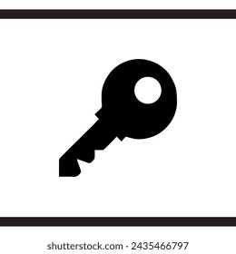 Key icon vector. Key logo design. Key vector icon illustration isolated on white background