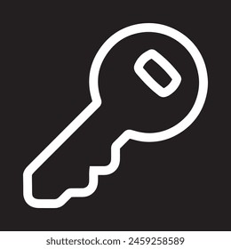 Key icon vector. Key logo design. Key vector icon illustration isolated on black background