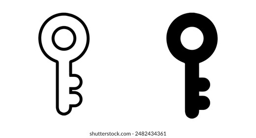 Key icon vector. Key logo design. Key vector icon illustration isolated on white background