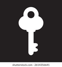 Key icon vector. Key logo design. Key vector icon illustration isolated on black background