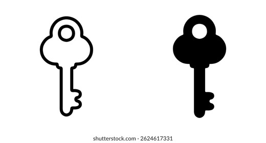 Key icon vector. Key logo design. Key vector icon illustration isolated on white background