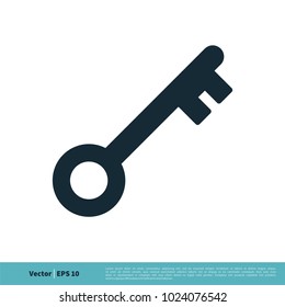 Key Icon Vector Logo Template Illustration Design. Vector EPS 10.
