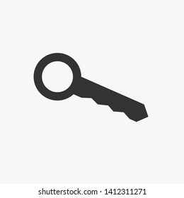 key icon vector on white background.