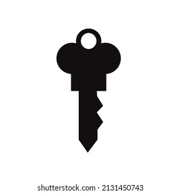 Vector de icono de clave en un fondo blanco