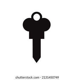 Vector de icono de clave en un fondo blanco