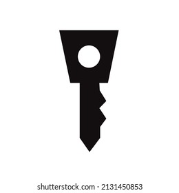 Vector de icono de clave en un fondo blanco