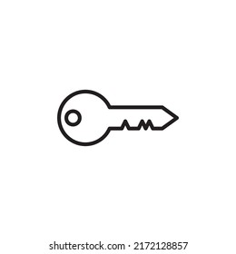 Vector de icono de clave en un fondo blanco