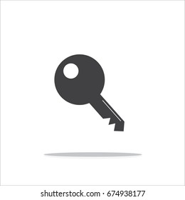 Key icon vector on white background.