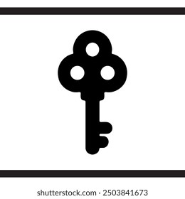 Key icon vector. Pin icon logo design. Pointer symbol isolated on white background