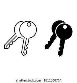 Key icon Vector set. access illustration sign collection. close symbol. 