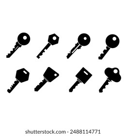 Key icon vector set. access illustration sign collection. close symbol. Lock logo.