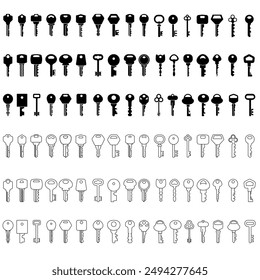 Key icon vector set. access illustration sign collection. close symbol. Lock logo.