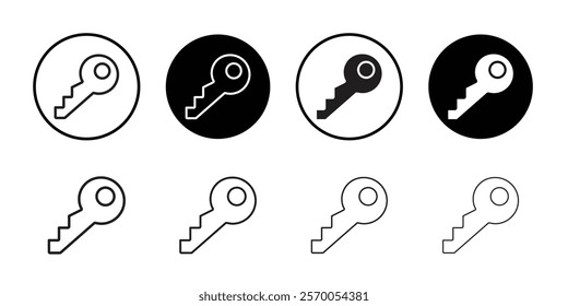 Key icon Vector set outline