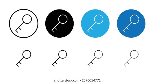 Key icon Vector set outline