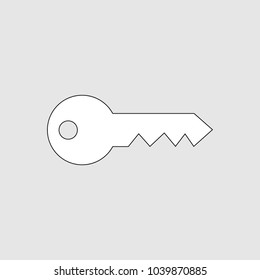 Key icon vector sign 