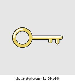 Key icon vector sign 