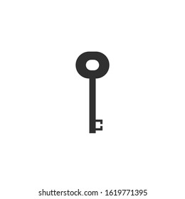 Key Icon vector sign isolated for graphic and web design. Key symbol template color editable on white background.