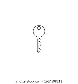 Key Icon vector sign isolated for graphic and web design. Key symbol template color editable on white background.