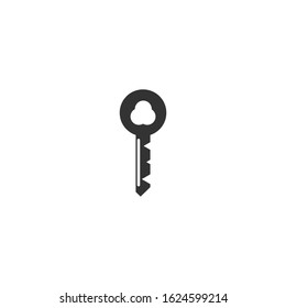 Key Icon vector sign isolated for graphic and web design. Key symbol template color editable on white background.