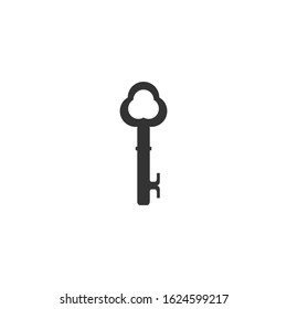 Key Icon vector sign isolated for graphic and web design. Key symbol template color editable on white background.
