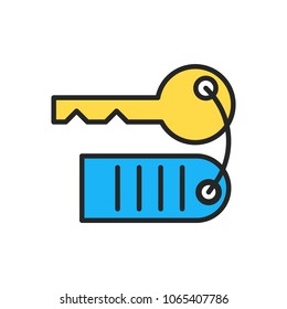 key  icon vector. key sign on white background. key icon for web and app
