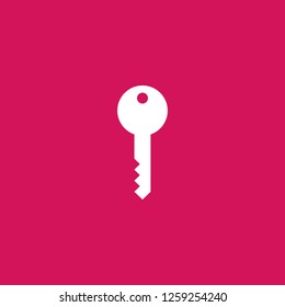 key icon vector. key sign on pink background. key icon for web and app