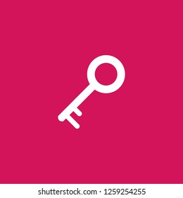 key icon vector. key sign on pink background. key icon for web and app