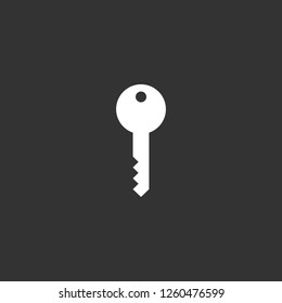 key icon vector. key sign on black background. key icon for web and app