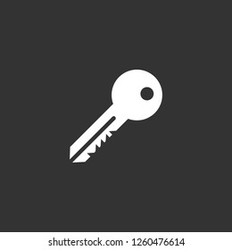key icon vector. key sign on black background. key icon for web and app