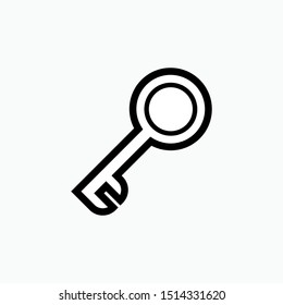 Key Icon - Vector, Sign and Symbol for Design, Presentation, Website or Apps Elements.