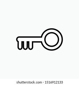 Key Icon - Vector, Sign and Symbol for Design, Presentation, Website or Apps Elements.