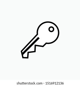 Key Icon - Vector, Sign and Symbol for Design, Presentation, Website or Apps Elements.