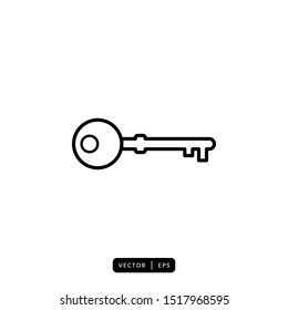 Key Icon Vector - Sign or Symbol