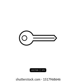 Key Icon Vector - Sign or Symbol