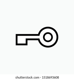 Key Icon - Vector, Sign and Symbol for Design, Presentation, Website or Apps Elements.
