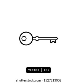 Key Icon Vector - Sign or Symbol