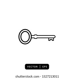 Key Icon Vector - Sign or Symbol