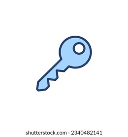 Vector de icono de clave. Signo y símbolo de clave.
