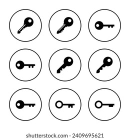 Key icon vector. Key sign and symbol.