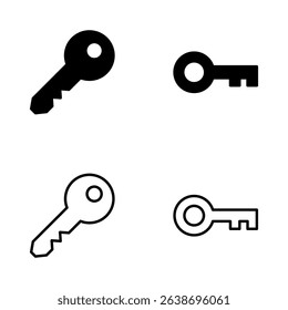Key icon vector. Key sign and symbol.