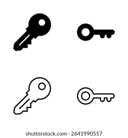 Key icon vector. Key sign and symbol.